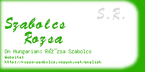 szabolcs rozsa business card